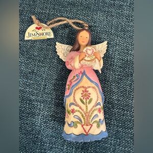 Jim Shore Angel Ornament - Pink and Blue